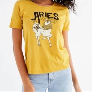 Rare Sugarhigh Lovestoned Size Small Marigold Yellow Aries Graphic Print T-Shirt